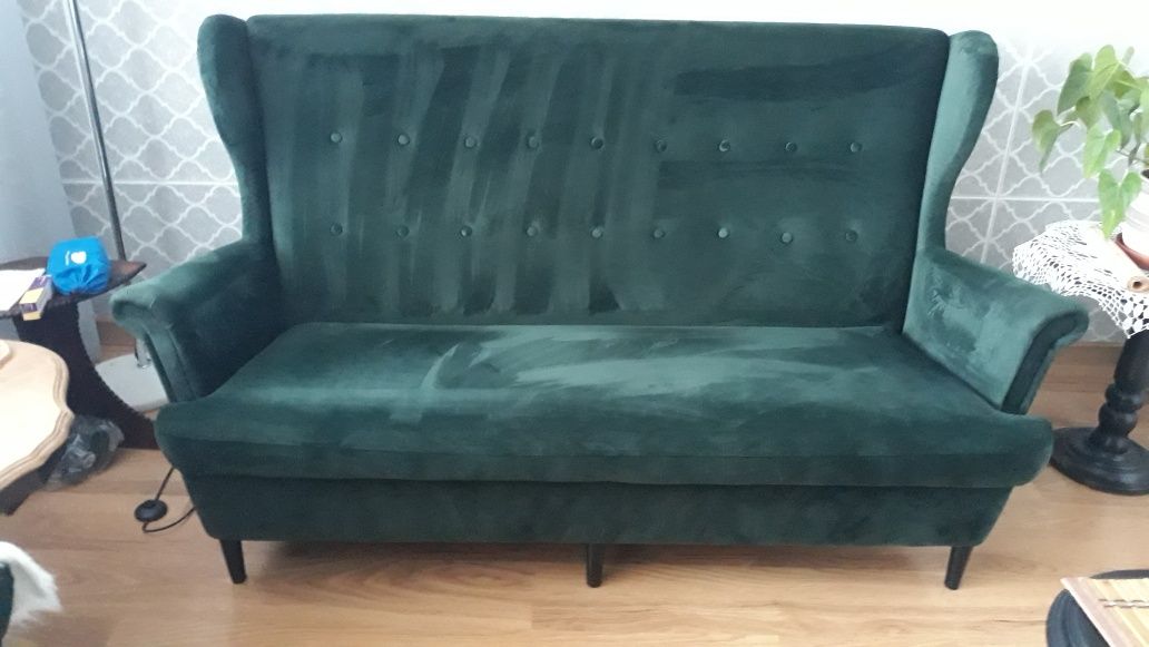 Sofa 3 osobowa zielona