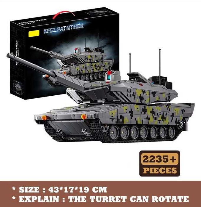 ‼️На радіокеруванні ‼️2235 деталей. Танк KF51 PATNTHER. У коробці