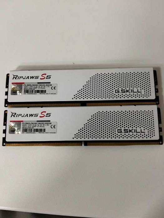 Conjunto Ram Ripjaws S5 G.SKILL DDR5 32gb (16x2) 5600 CL36