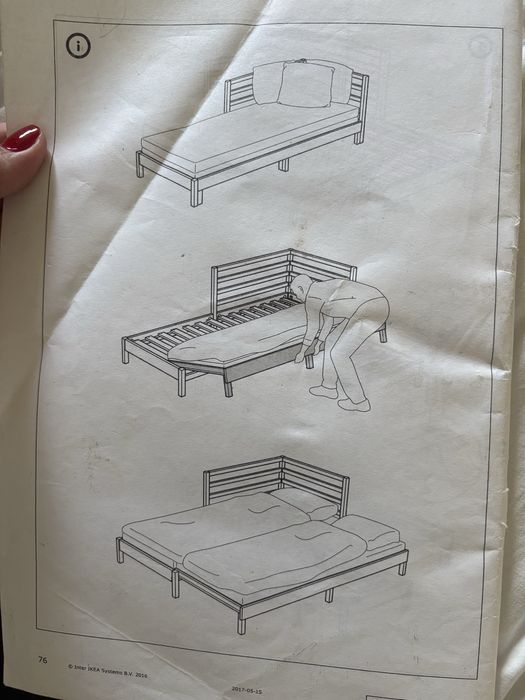 Cama solteiro/casal TARVA IKEA