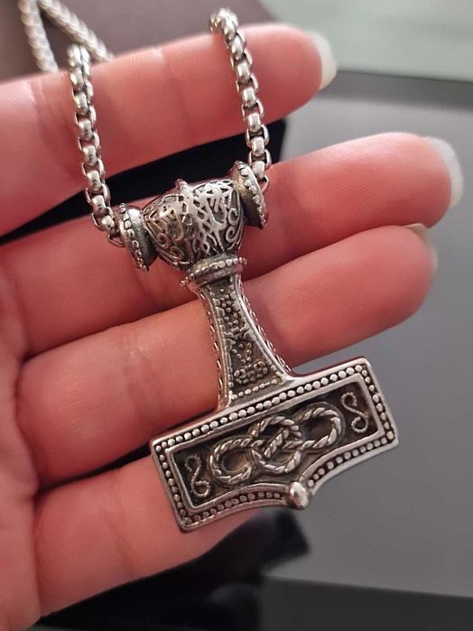 Fio colar necklace viking martelo thor  odin homem nordico masculino