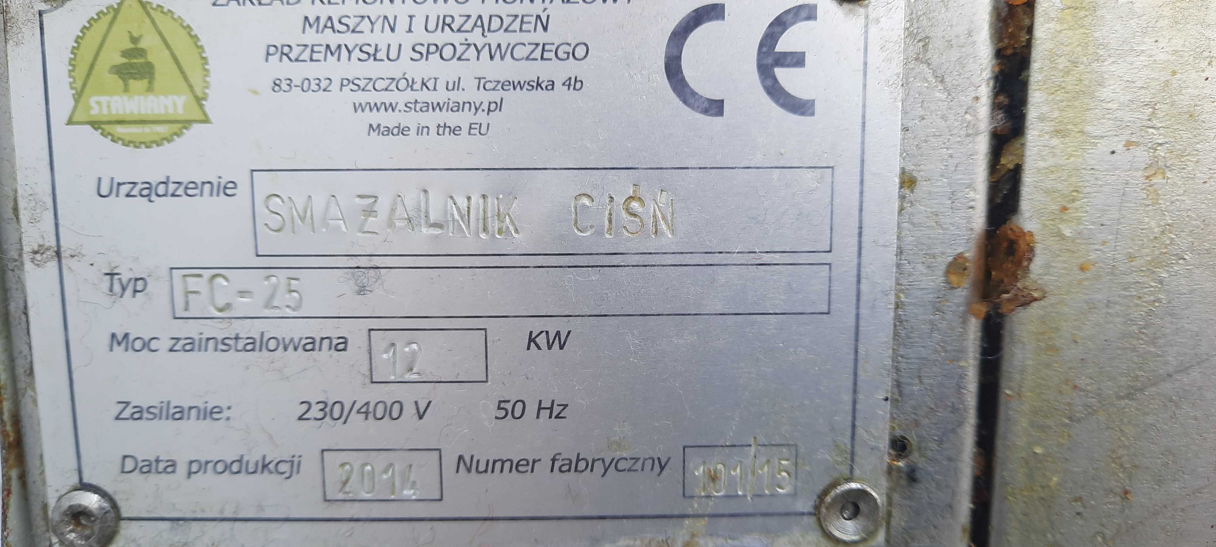 Smażalnik ciśnieniowy FC-25 Stawiany