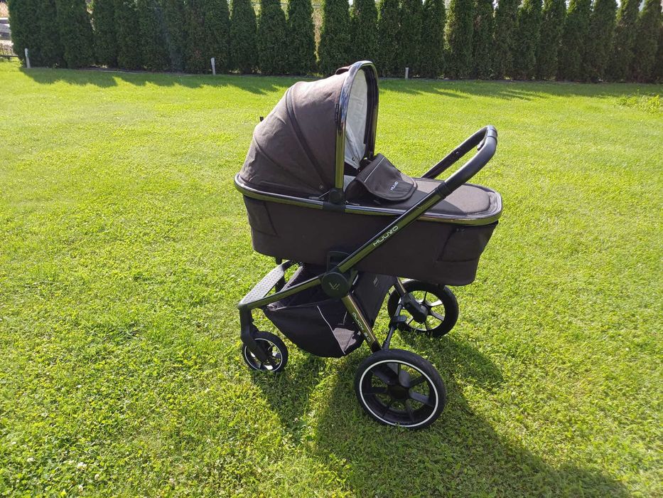 Wózek Muuvo 3.0 BLACK CHROME gondola XL+spacerówka+ akcesoria
