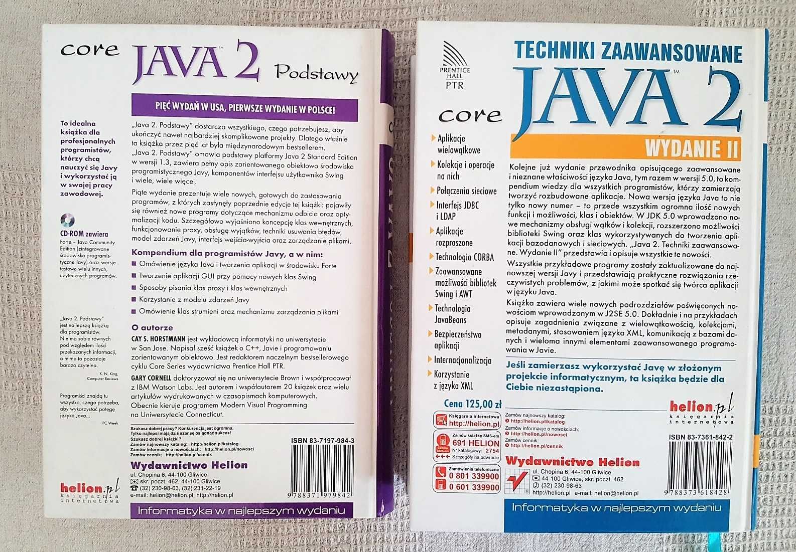 Zestaw Książek "Java 2" Podstawy, Techniki zaawansowane Hortsman+ CD