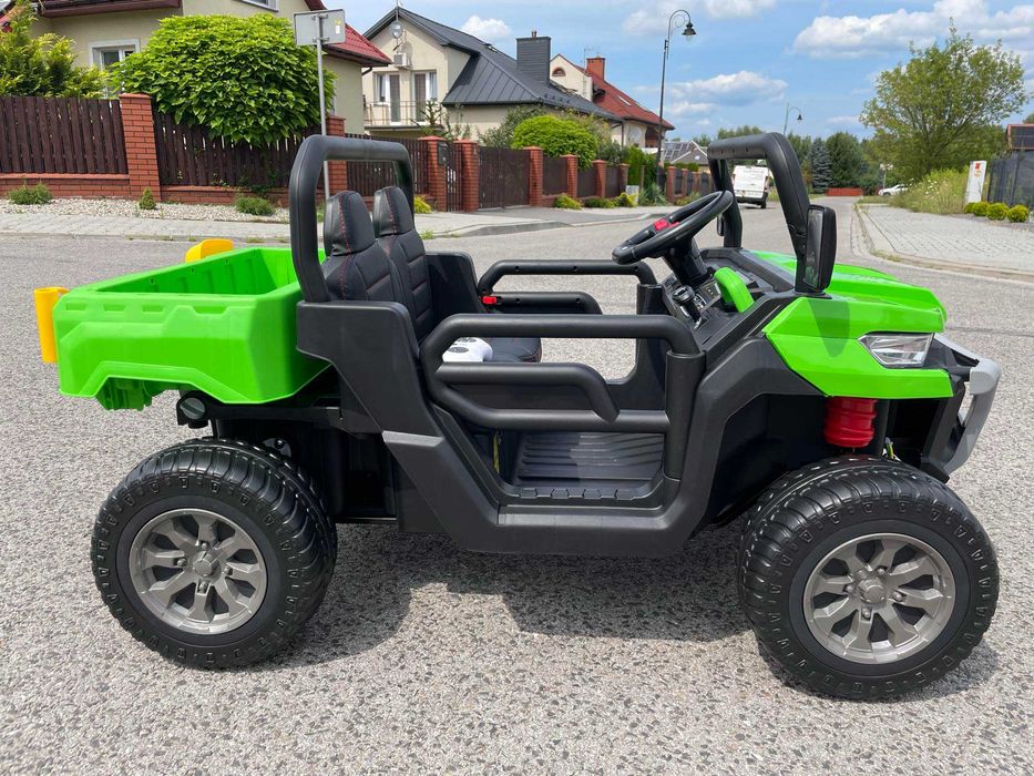 Dwuosobowy Samochód na akumulator Ciężarówka Wywrotka 4×4 Skóra USB