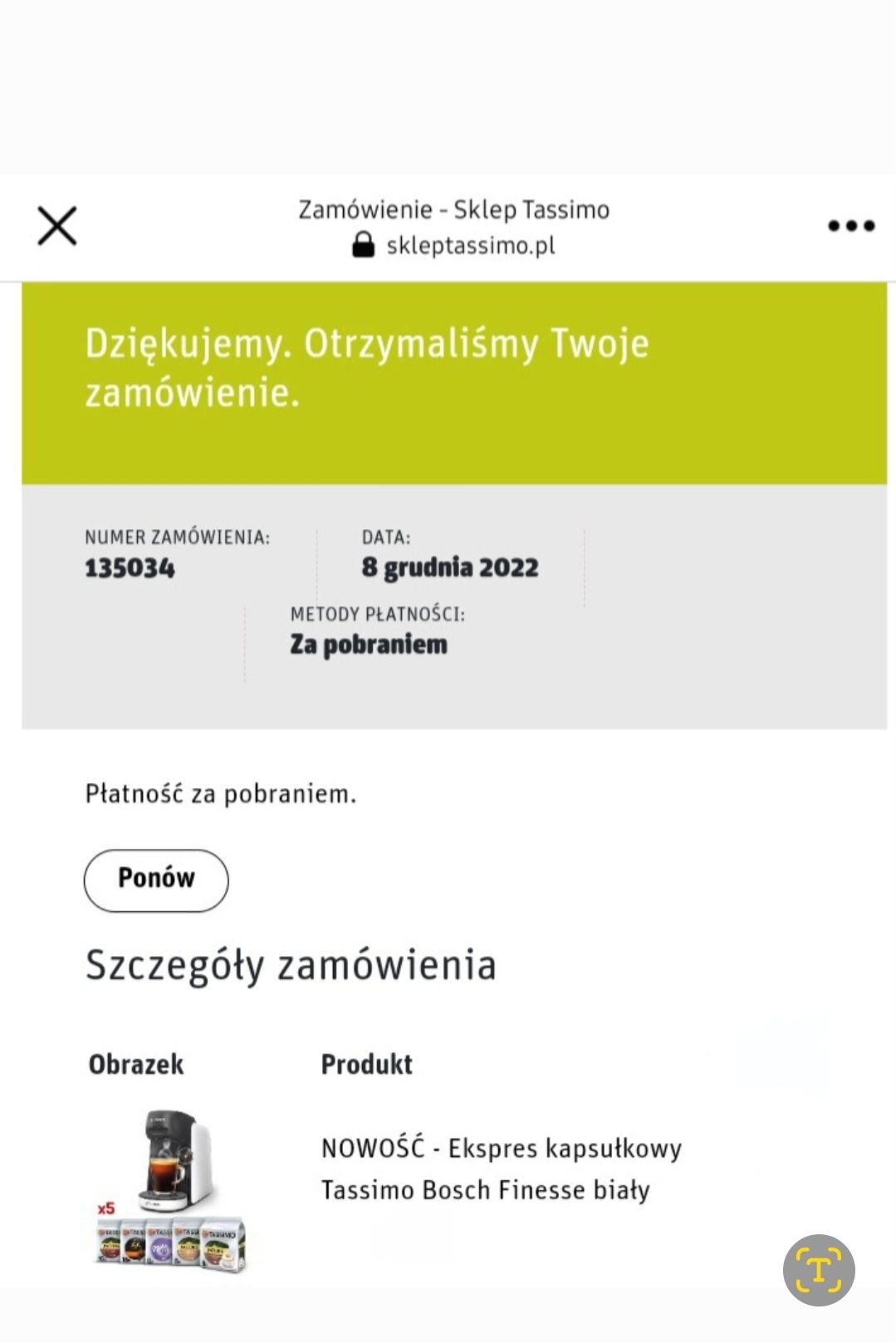 Expres na kapsułki   Bosh Tassimo  Finesse+ gratis 3 op kapsulek