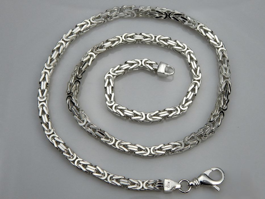 Komplet Łańcuch Bizantyjski Królewski 4.2mm  21cm 55cm Biz100k_21_55