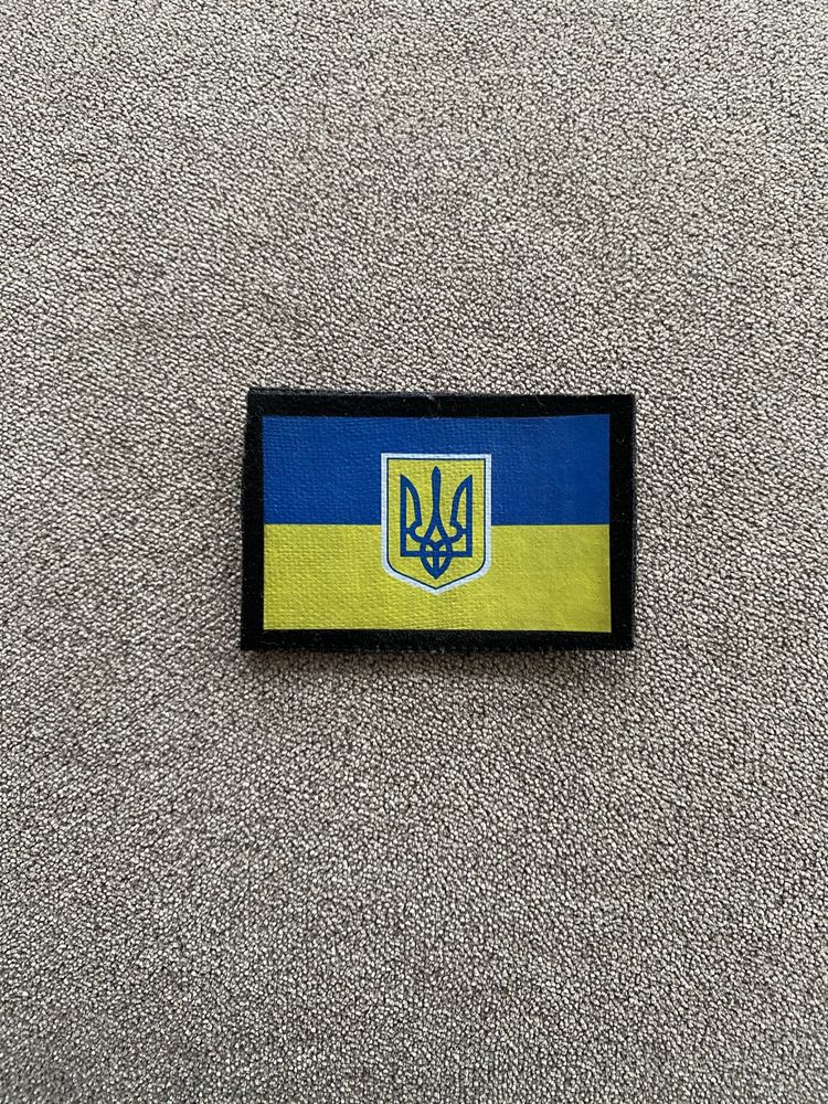 Шеврон на липучці Прапор України з тризубом