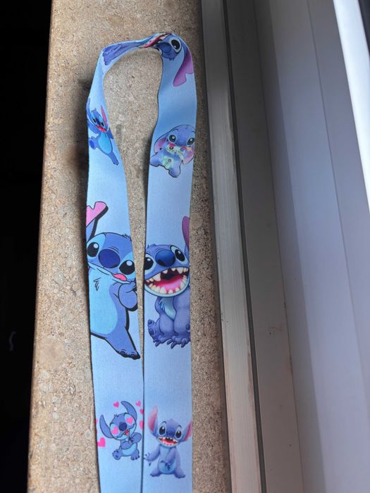 Fita Porta-Chaves / Porta-Cartões – Stitch Azul