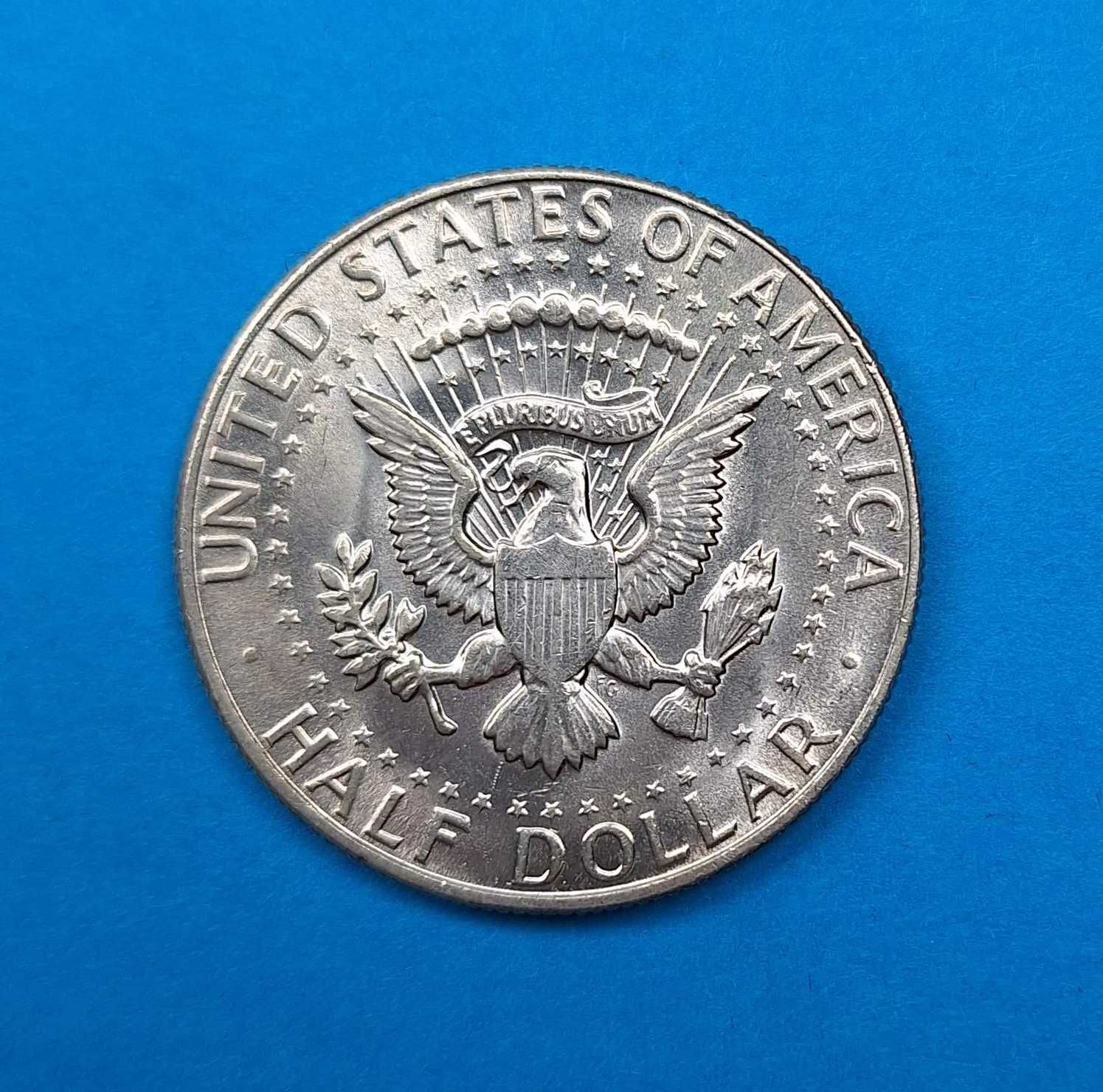 USA Dolar półdolarówka J. Kennedy rok 1968, bdb stan, srebro 0,400