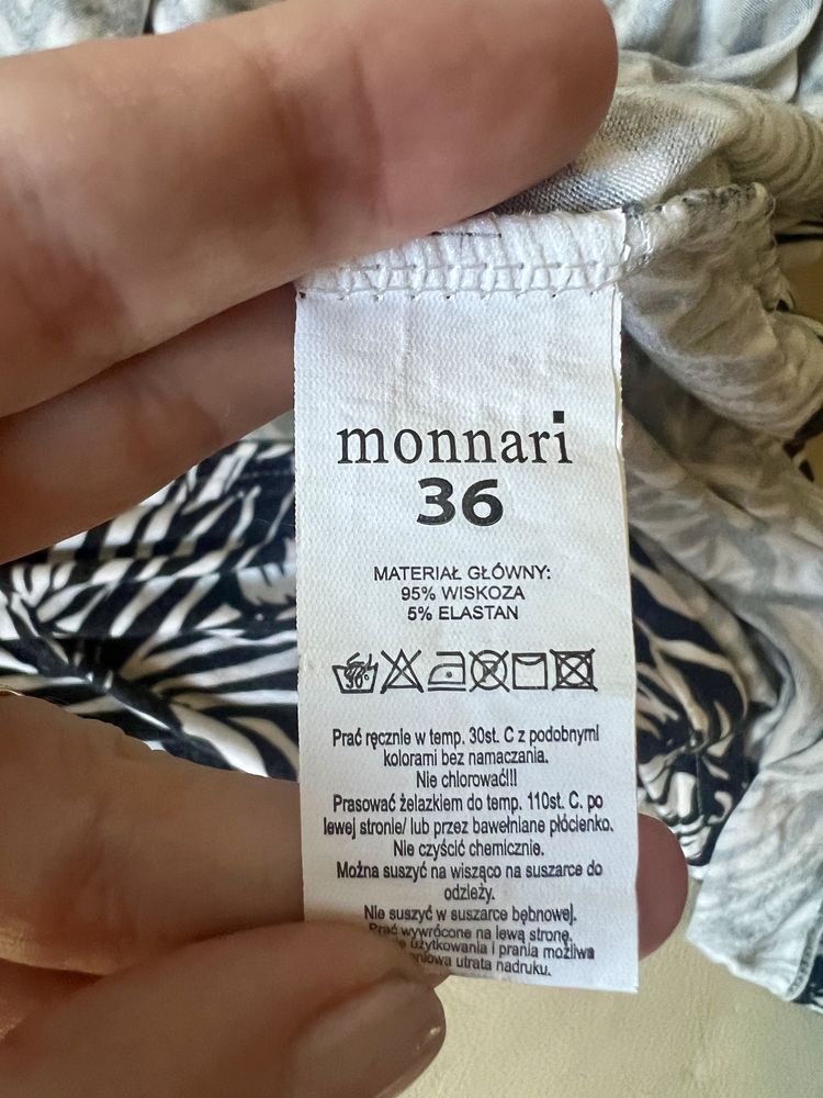 Monnari • Letnia Sukienka • Zeberka Zebra • Oddychający materiał 36 38