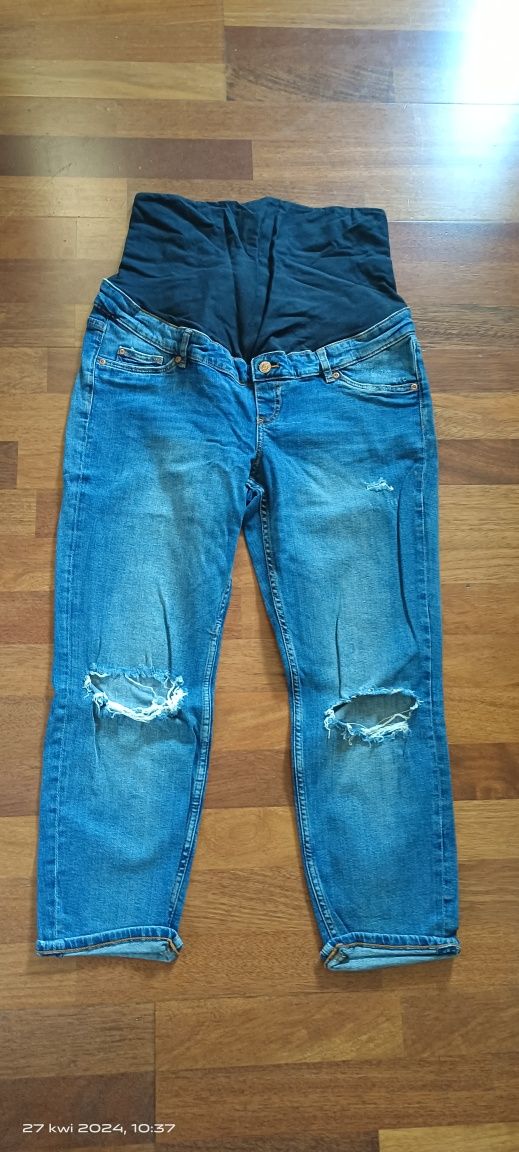 H&M Mama spodnie ciążowe 42 jeans