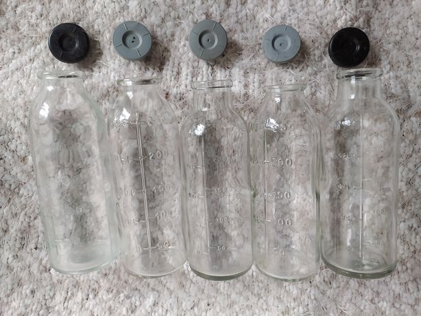 Бутылочки стеклянные с мерной шкалой
