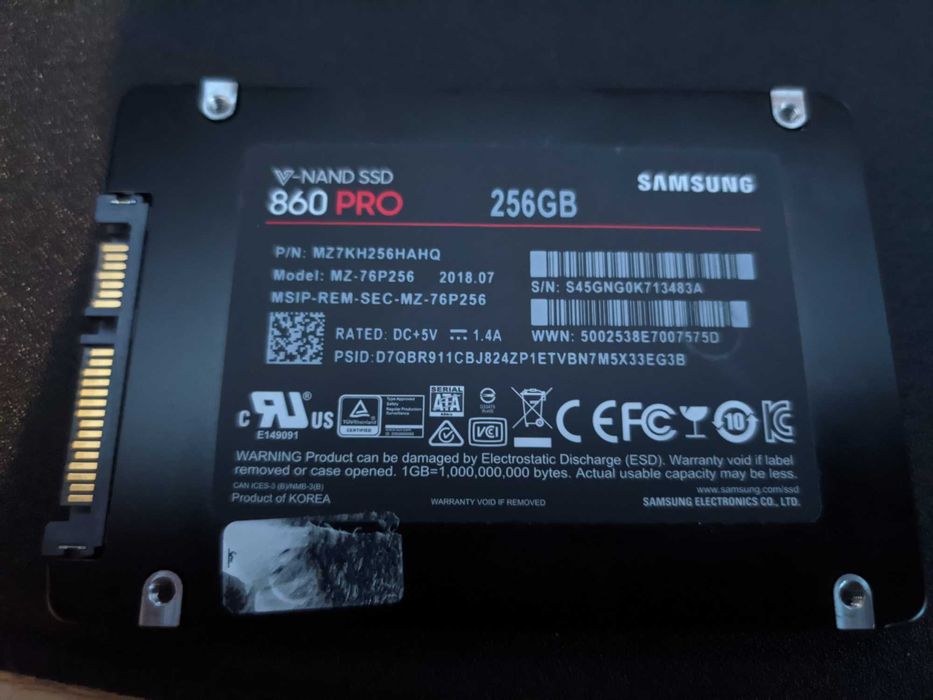 Dysk SSD Samsung 860 PRO 256GB