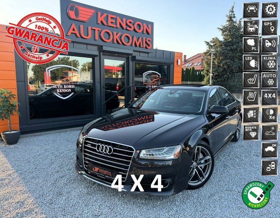 Audi A8 Alcantara, Podgrzewane wentylowane fotele, Kamera 360, Masaż, LED