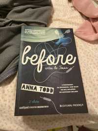 Livro before de Anna Todd