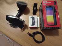 Głośnik bluetooth 2 uchwyty do telefonu kabel USB/C3 i 2 pady na tel.