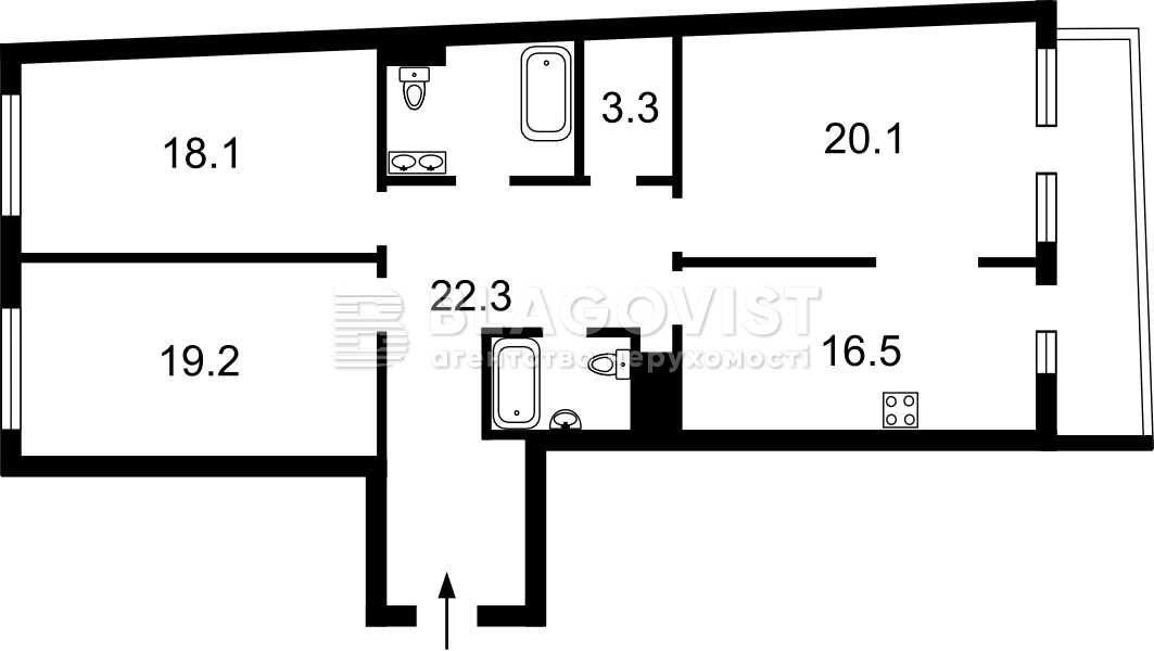 Продаж 3к. кв. ЖК  "Crystal Park" з авторським ремонтом!