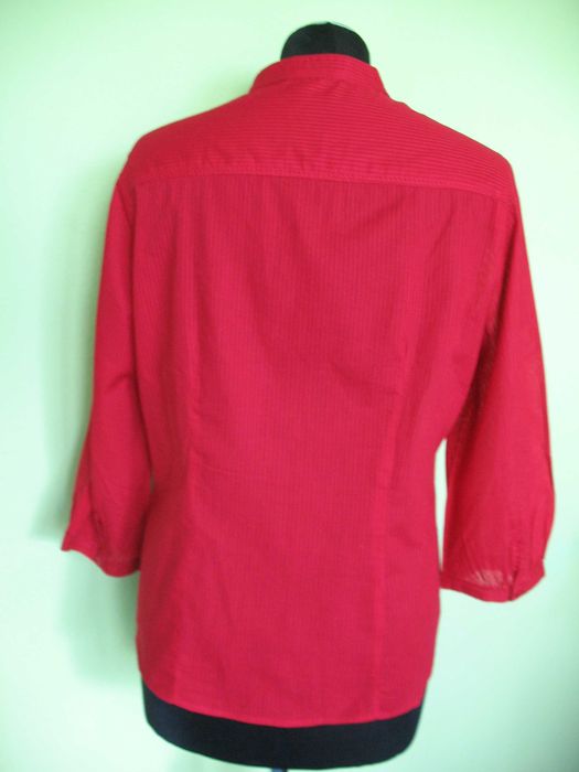 Bluzka - czerwona bawełna - 42 XL biust 106 cm