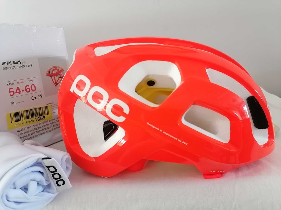 Kask rowerowy szosowy Poc Octal Mips Fluorescent Orange Avip M 54-60cm