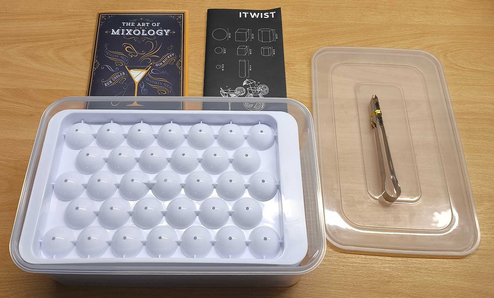 foremki do kostek lodu z pokrywką 3 formy pojemnik szczypce [2470]