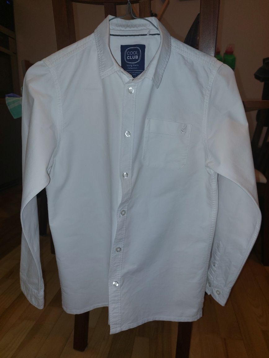 Biała koszula z długim rękawem r. 158 Cool Club