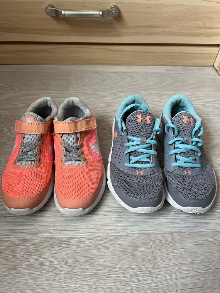 Кросівки на літо Nike, Under Armour розмір 36,5 та 34