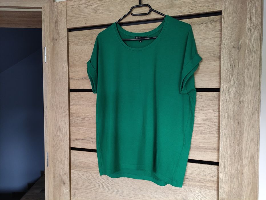 T - shirt ONLY, rorzmiar zgodny z metką, S, butelkowa zieleń,