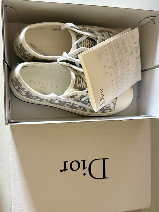 Dior trampki sneakersy 38 szaro kremowe
