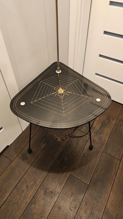 Lampa unikat gazetnik podłogowa UNIKAT PRL vintage