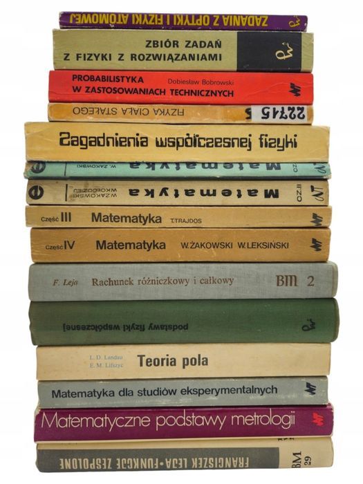 15x książki matematyka fizyka teoria pola optyka metrologia
