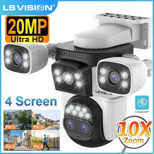 Бездротова  WIFI камера Ls Vision IP-камера 10XZoom Чотири екрани