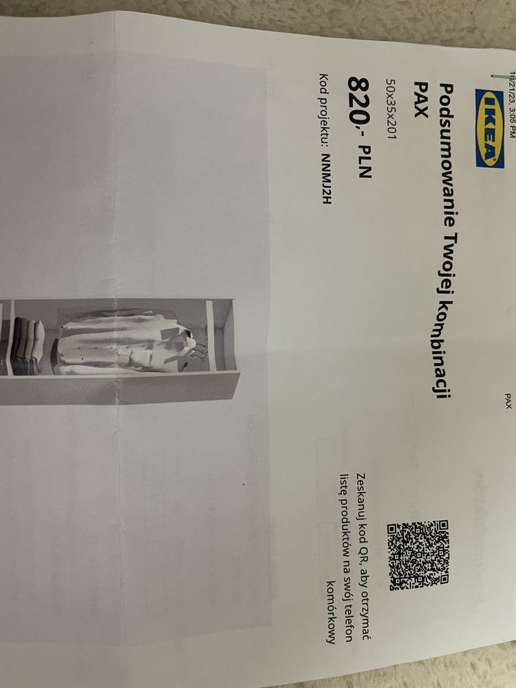 Sprzedam szafke do garderoby/ sypialni  IKEA