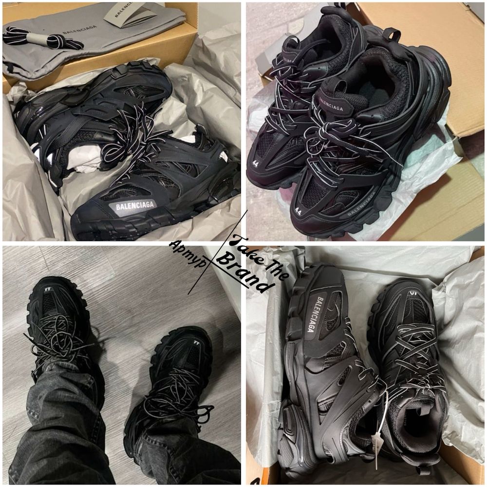 36-45р Кроссовки Balenciaga Track Black White Grey 1-1 Original