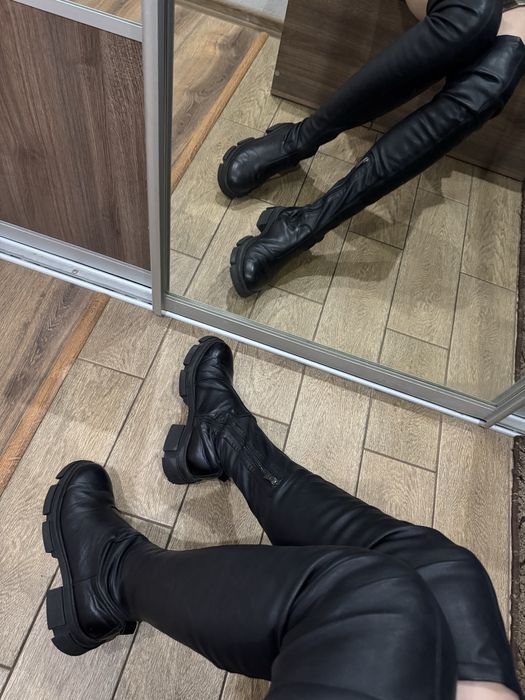 Ботфорти з натуральної шкіри