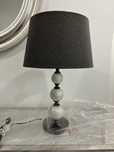 Lampa glamour średnia z szarym kloszem