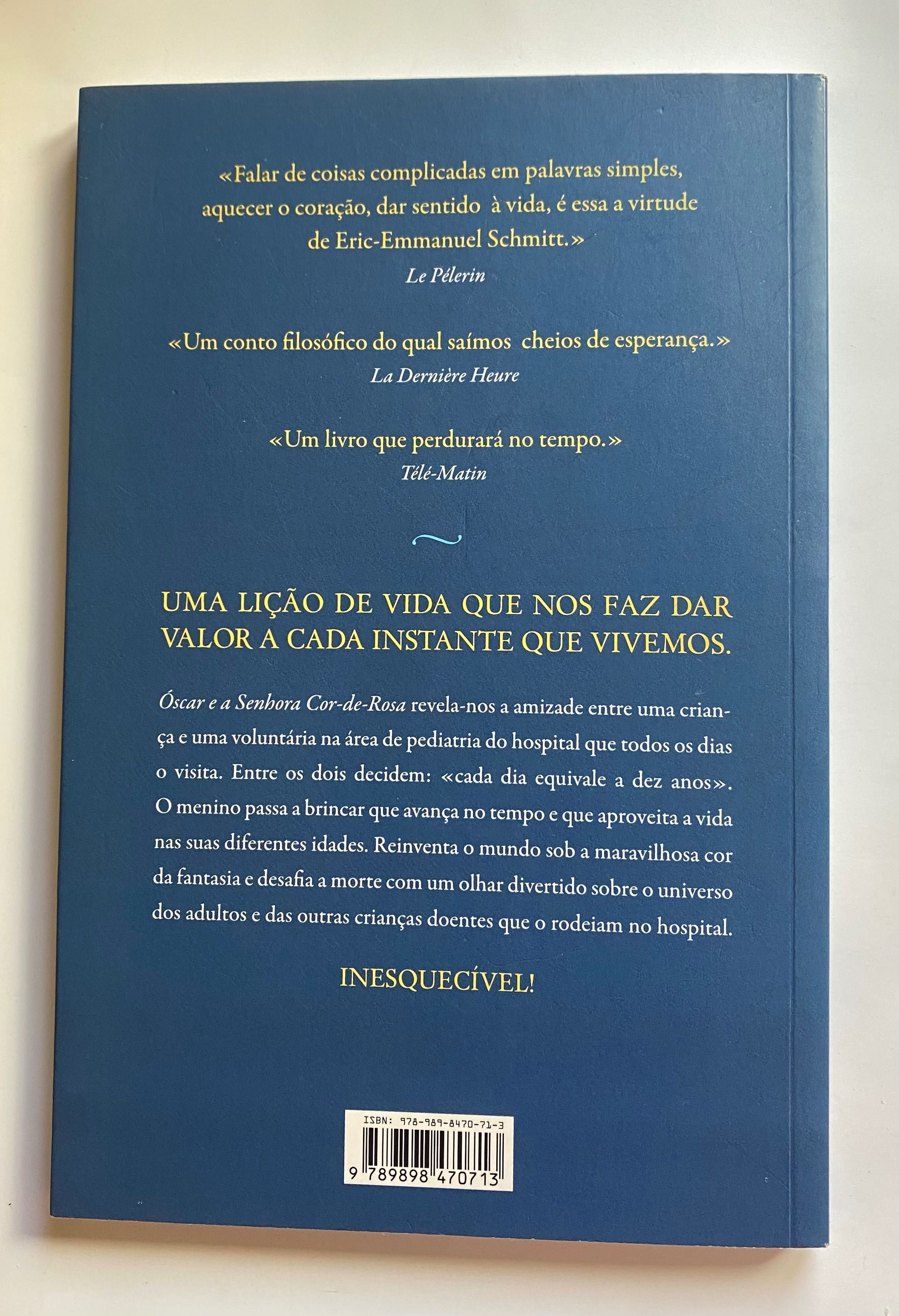 Livro “ Óscar e a Senhora Cor-de-Rosa “ , de Eric-Emmanuel Schmitt