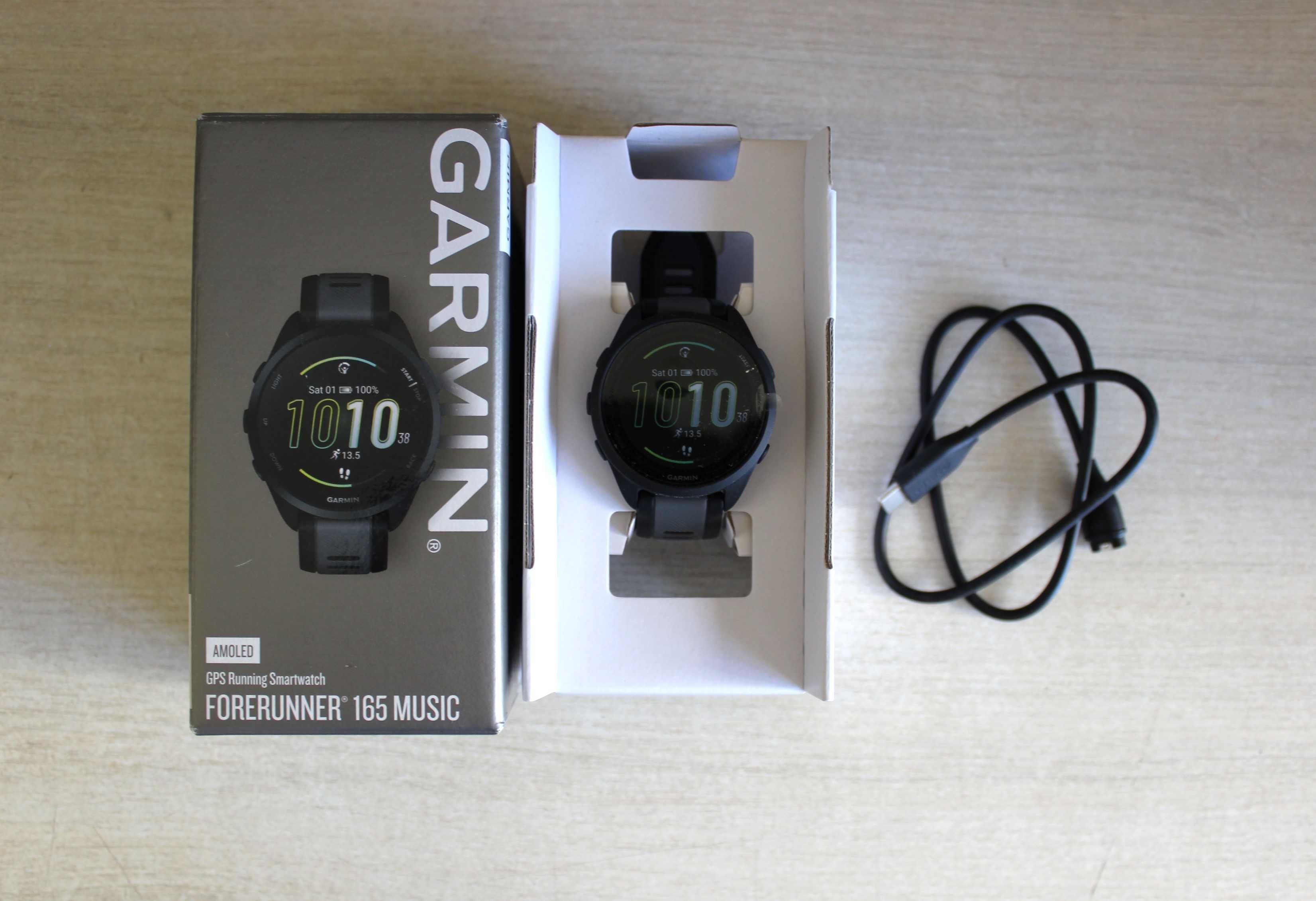 Смарт-годинник Garmin Forerunner 165 Black/Slate Gray (010-02863-20)