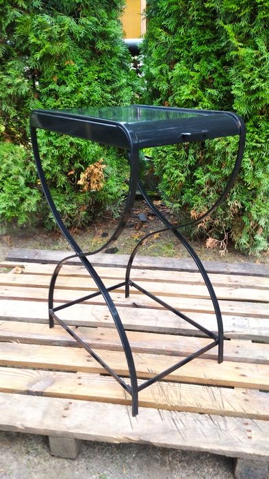 stolik boczny biórko stolik pomocniczy stalowy designerski