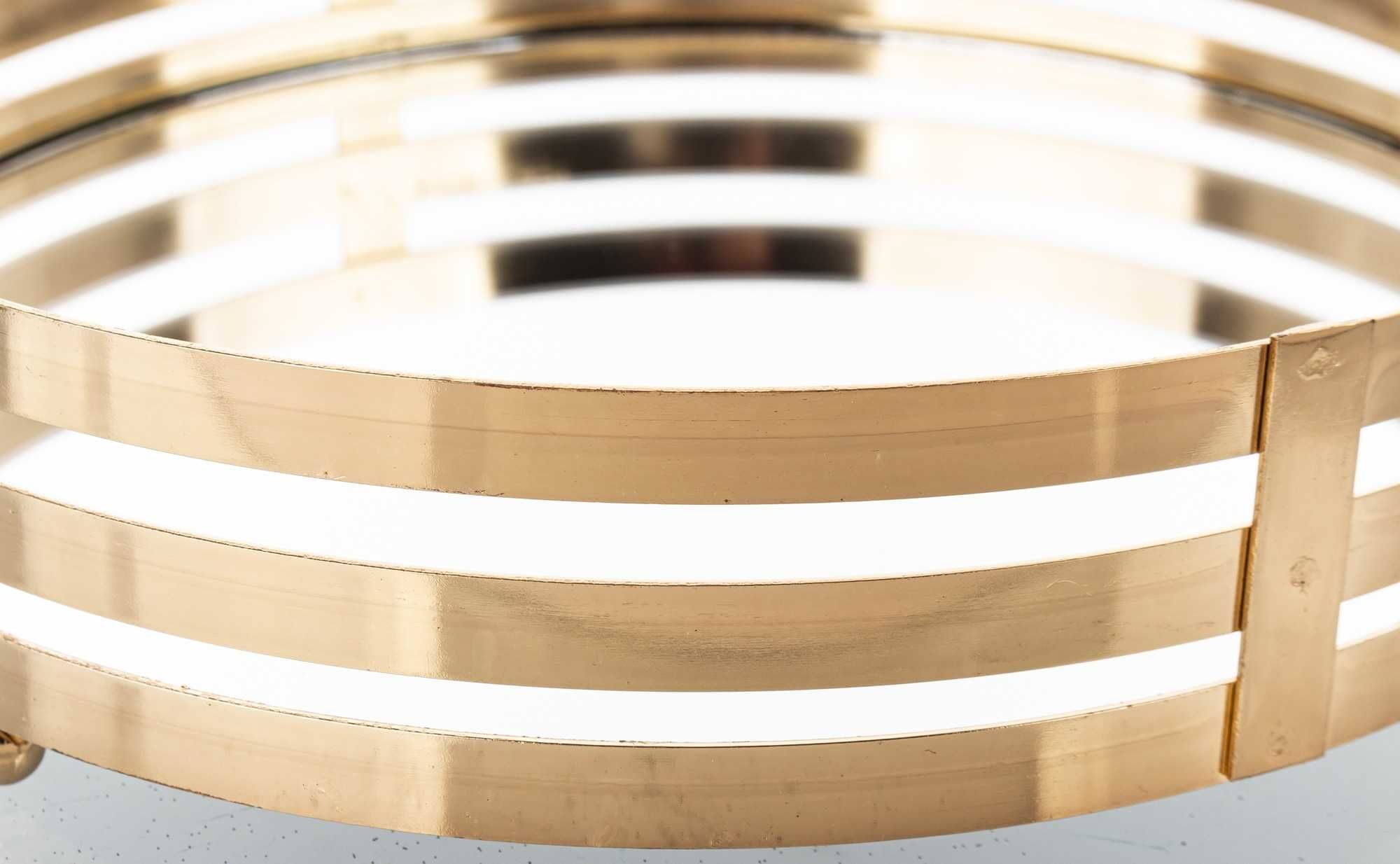 Taca lustrzana okrągła metalowa złota Ø 25 cm
