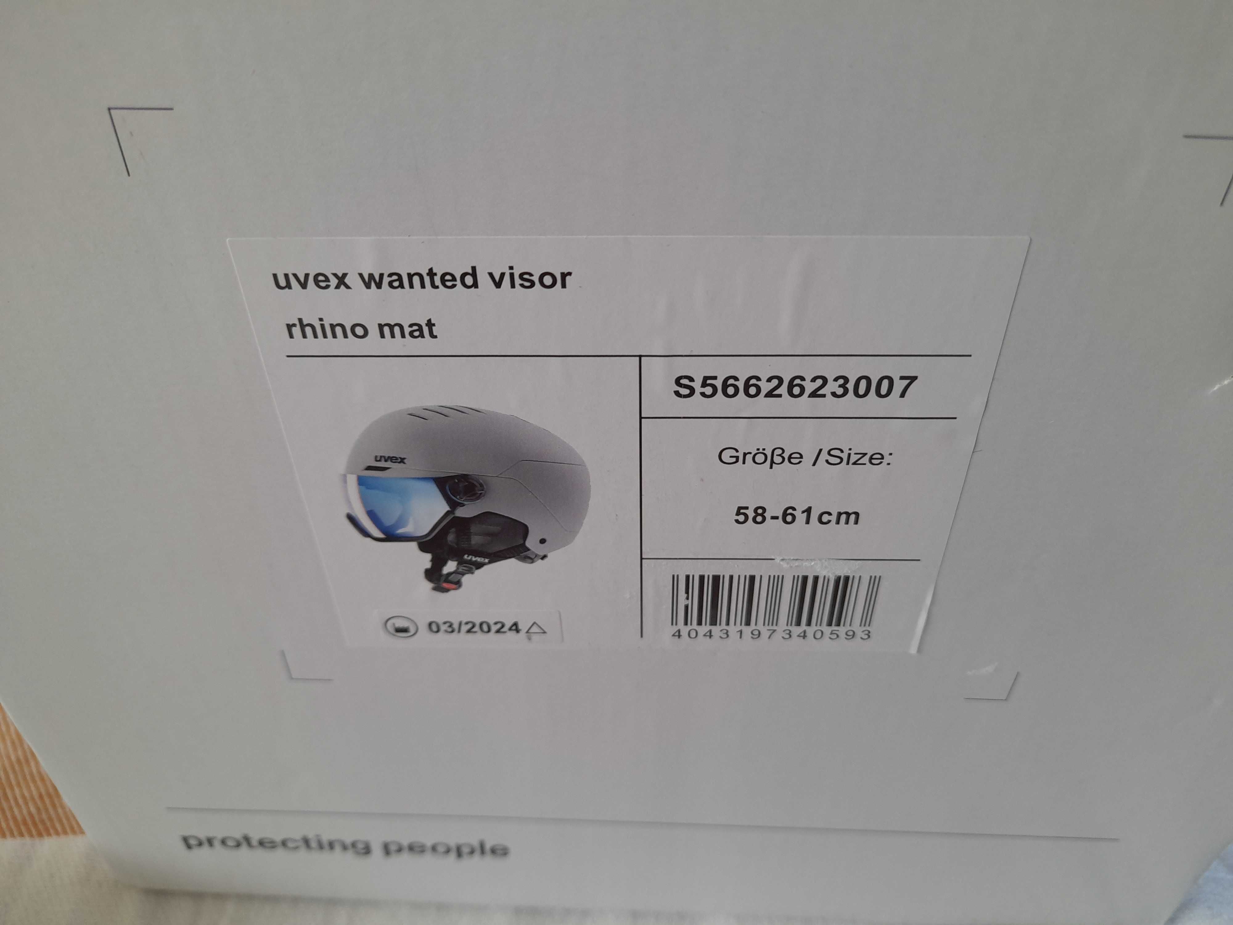 Kask narciarski Uvex Wanted Visor Rhino Mat L 58-61 cm