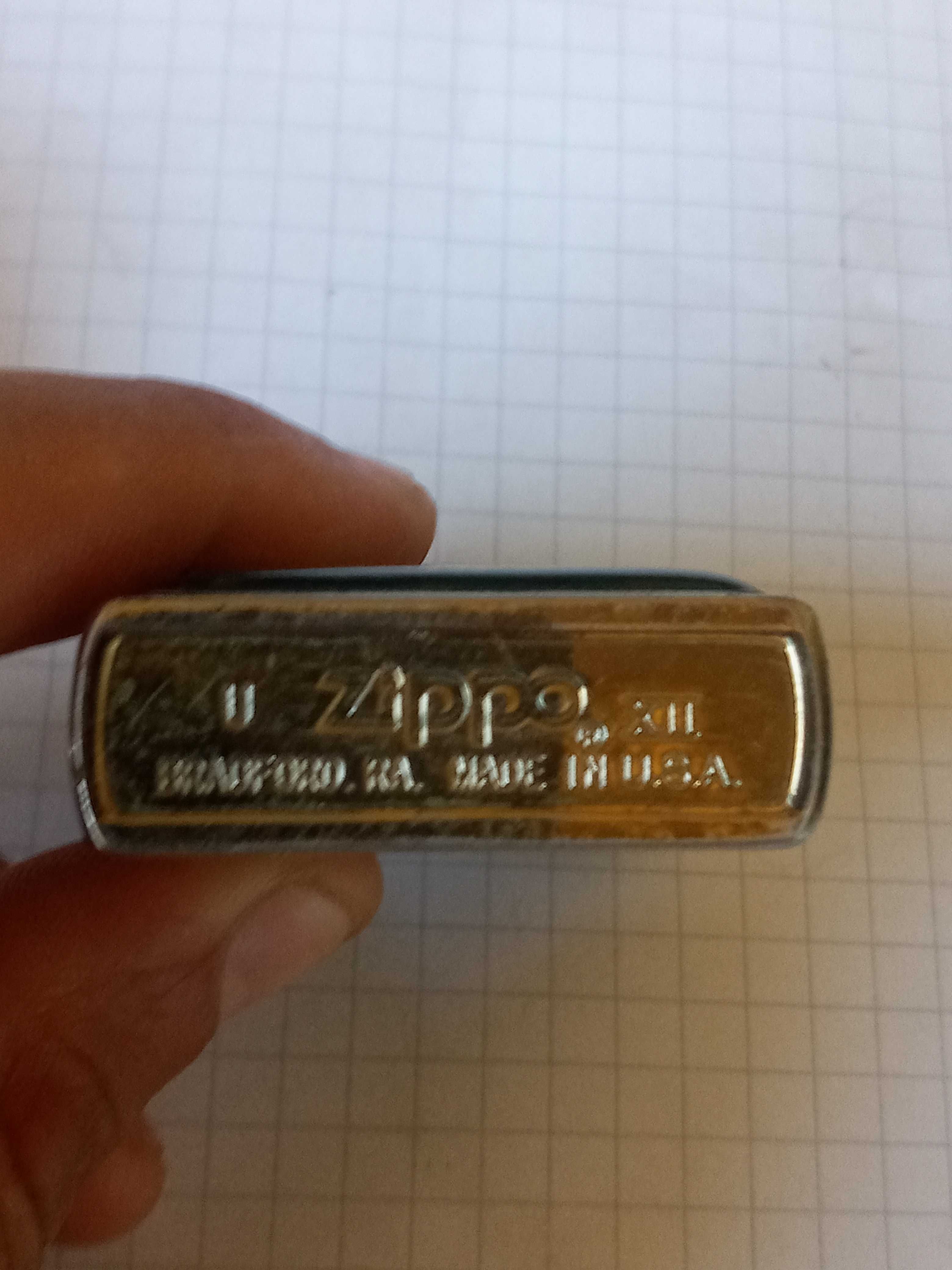 Оригинальная американская зажигалка Zippo Зиппо с кожаным чехлом