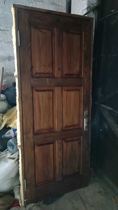 двері вхідні деревяні 80 х 200