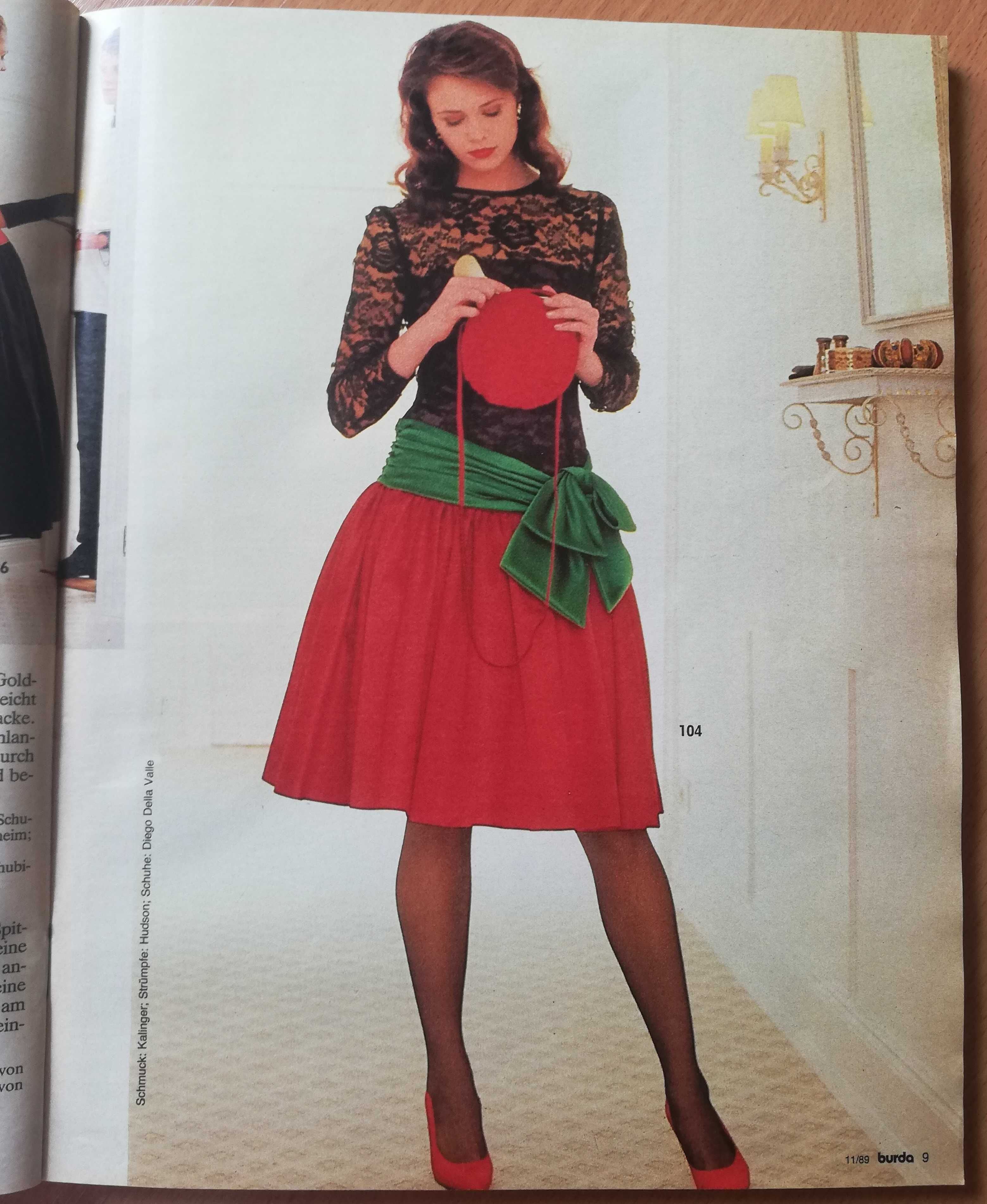 Burda vintage 11. 1989 szycie wykroje moda na święta ok. 100 wykrojów