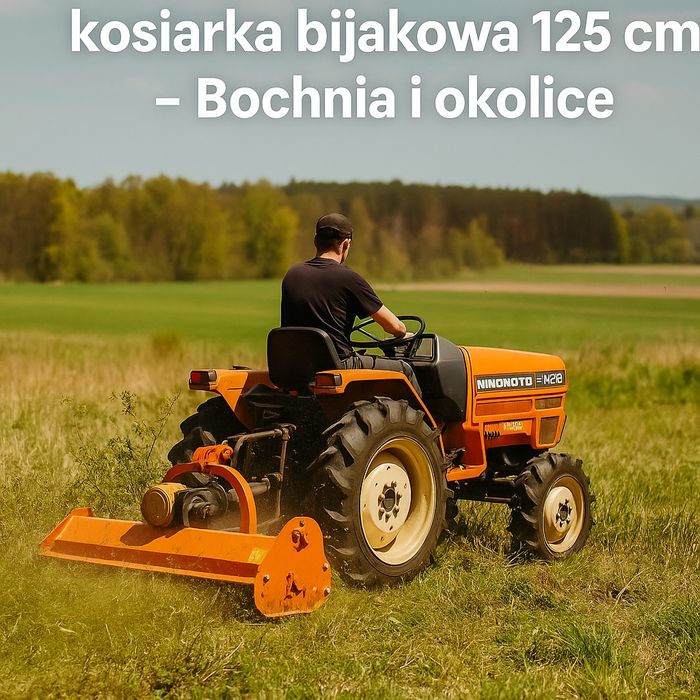 Koszenie nieużytków, łąk, wysokich zarośli kosiarką bijakową