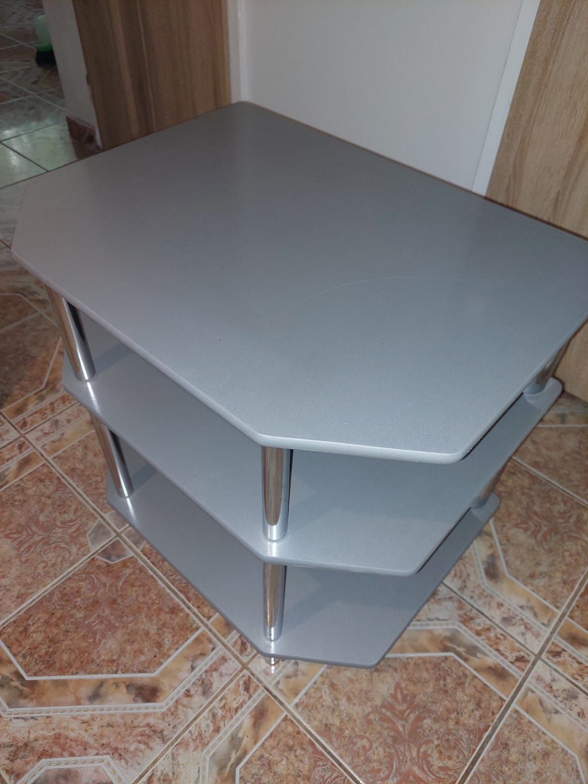 Szafka srebrna pod telewizor