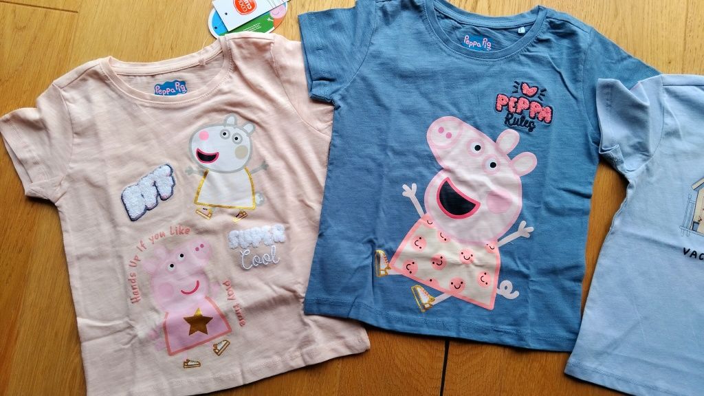 NOWE Koszulki 110 Cool Club Smyk Świnka Peppa Pig bluzeczki