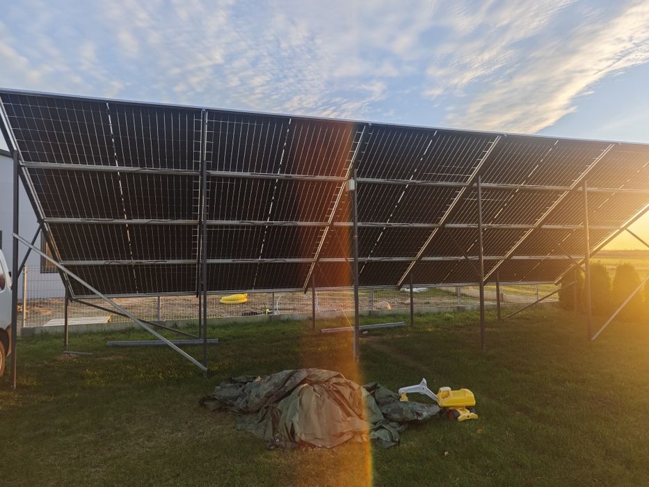 Konstrukcja fotowoltaiczna dwupodporowa PV grunt