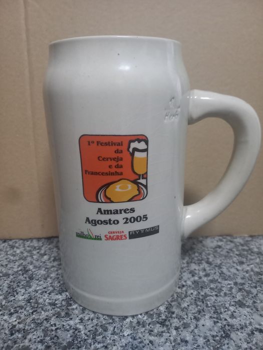 Caneca. Cerveja.  Sagres  1. Festival  da. Cerveja   e. Da. Francesinh