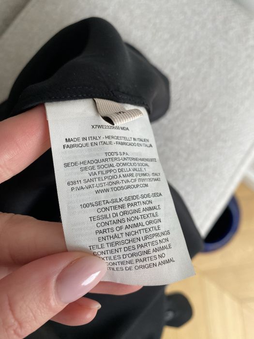 TOD’S czarna sukienka hiszpanka 100% jedwab M 38